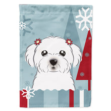 Load image into Gallery viewer, Winter Holiday Maltese Flag Canvas House Size BB1704CHF