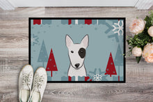Load image into Gallery viewer, Winter Holiday Bull Terrier Doormat - 24x36 Decorative Floor Mat – Indoor/Outdoor Rug with Artistic Flair BB1705JMAT
