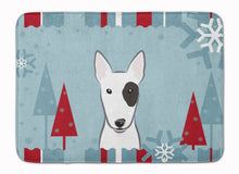 Load image into Gallery viewer, Winter Holiday Bull Terrier Machine Washable Memory Foam Mat BB1705RUG