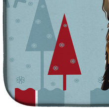 Load image into Gallery viewer, Winter Holiday German Shepherd Dish Drying Mat – Absorbent, Artistic Kitchen Essentials BB1707DDM