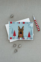 Load image into Gallery viewer, Winter Holiday German Shepherd Greeting Cards -  Blank Note Cards – 8-Pack of Artist-Designed Cards with Envelopes