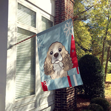 Load image into Gallery viewer, Winter Holiday Cocker Spaniel Flag Canvas House Size BB1712CHF