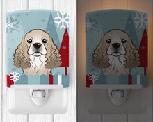 Load image into Gallery viewer, Winter Holiday Cocker Spaniel Ceramic Night Light BB1712CNL