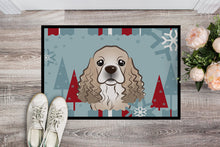 Load image into Gallery viewer, Winter Holiday Cocker Spaniel Doormat - 24x36 Decorative Floor Mat – Indoor/Outdoor Rug with Artistic Flair BB1712JMAT