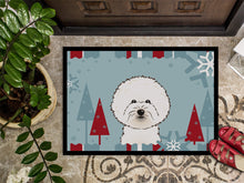 Load image into Gallery viewer, Winter Holiday Bichon Frise Doormat - 24x36 Decorative Floor Mat – Indoor/Outdoor Rug with Artistic Flair BB1713JMAT