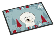 Load image into Gallery viewer, Winter Holiday Bichon Frise Doormat - 24x36 Decorative Floor Mat – Indoor/Outdoor Rug with Artistic Flair BB1713JMAT
