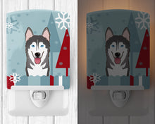 Load image into Gallery viewer, Winter Holiday Alaskan Malamute Ceramic Night Light BB1714CNL