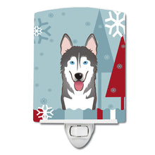 Load image into Gallery viewer, Winter Holiday Alaskan Malamute Ceramic Night Light BB1714CNL