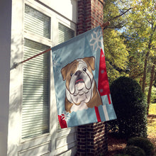 Load image into Gallery viewer, Winter Holiday English Bulldog  Flag Canvas House Size BB1715CHF