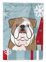 Load image into Gallery viewer, Winter Holiday English Bulldog  Garden Flag – Decorative Outdoor Yard Flag BB1715GF