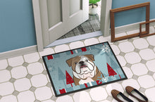 Load image into Gallery viewer, Winter Holiday English Bulldog  Doormat - 24x36 Decorative Floor Mat – Indoor/Outdoor Rug with Artistic Flair BB1715JMAT
