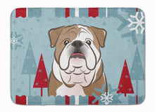 Load image into Gallery viewer, Winter Holiday English Bulldog  Machine Washable Memory Foam Mat BB1715RUG