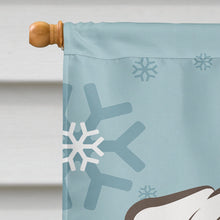 Load image into Gallery viewer, Winter Holiday White English Bulldog  Flag Canvas House Size BB1716CHF