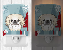 Load image into Gallery viewer, Winter Holiday Pekingese Ceramic Night Light BB1717CNL