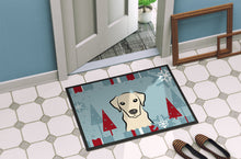 Load image into Gallery viewer, Winter Holiday Yellow Labrador Doormat - 24x36 Decorative Floor Mat – Indoor/Outdoor Rug with Artistic Flair BB1718JMAT