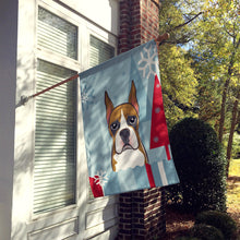 Load image into Gallery viewer, Winter Holiday Boxer Flag Canvas House Size BB1719CHF