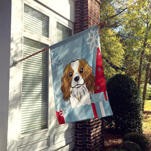Load image into Gallery viewer, Winter Holiday Cavalier Spaniel Flag Canvas House Size BB1720CHF