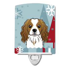 Load image into Gallery viewer, Winter Holiday Cavalier Spaniel Ceramic Night Light BB1720CNL