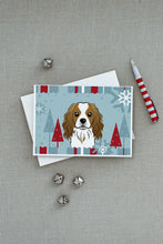 Load image into Gallery viewer, Winter Holiday Cavalier Spaniel Greeting Cards -  Blank Note Cards – 8-Pack of Artist-Designed Cards with Envelopes