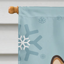 Load image into Gallery viewer, Winter Holiday Shiba Inu Flag Canvas House Size BB1721CHF