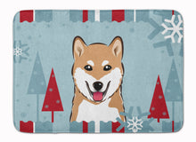 Load image into Gallery viewer, Winter Holiday Shiba Inu Machine Washable Memory Foam Mat BB1721RUG