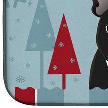 Load image into Gallery viewer, Winter Holiday French Bulldog Dish Drying Mat – Absorbent, Artistic Kitchen Essentials BB1723DDM
