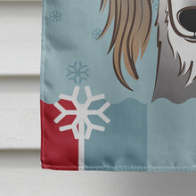 Load image into Gallery viewer, Winter Holiday Saluki Flag Canvas House Size BB1725CHF
