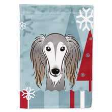 Load image into Gallery viewer, Winter Holiday Saluki Flag Canvas House Size BB1725CHF