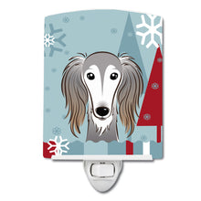 Load image into Gallery viewer, Winter Holiday Saluki Ceramic Night Light BB1725CNL