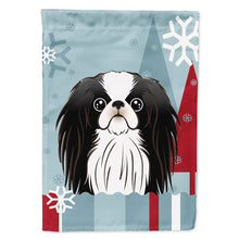 Load image into Gallery viewer, Winter Holiday Japanese Chin Flag Canvas House Size BB1726CHF