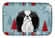 Load image into Gallery viewer, Winter Holiday Japanese Chin Dish Drying Mat – Absorbent, Artistic Kitchen Essentials BB1726DDM