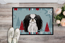 Load image into Gallery viewer, Winter Holiday Japanese Chin Doormat - 24x36 Decorative Floor Mat – Indoor/Outdoor Rug with Artistic Flair BB1726JMAT