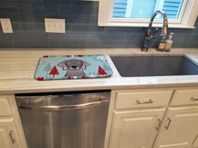 Load image into Gallery viewer, Winter Holiday Weimaraner Dish Drying Mat – Absorbent, Artistic Kitchen Essentials BB1727DDM