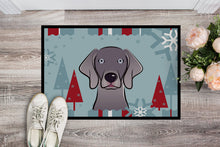 Load image into Gallery viewer, Winter Holiday Weimaraner Doormat - 24x36 Decorative Floor Mat – Indoor/Outdoor Rug with Artistic Flair BB1727JMAT