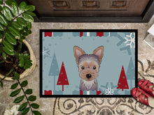 Load image into Gallery viewer, Winter Holiday Yorkie Puppy Doormat - 24x36 Decorative Floor Mat – Indoor/Outdoor Rug with Artistic Flair BB1728JMAT