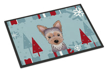Load image into Gallery viewer, Winter Holiday Yorkie Puppy Doormat - 24x36 Decorative Floor Mat – Indoor/Outdoor Rug with Artistic Flair BB1728JMAT