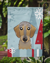 Load image into Gallery viewer, Winter Holiday Wirehaired Dachshund Garden Flag – Decorative Outdoor Yard Flag BB1729GF