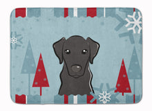 Load image into Gallery viewer, Winter Holiday Black Labrador Machine Washable Memory Foam Mat BB1731RUG