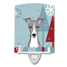 Load image into Gallery viewer, Winter Holiday Italian Greyhound Ceramic Night Light BB1732CNL