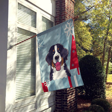 Load image into Gallery viewer, Winter Holiday Bernese Mountain Dog Flag Canvas House Size BB1733CHF