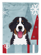 Load image into Gallery viewer, Winter Holiday Bernese Mountain Dog Flag Canvas House Size BB1733CHF