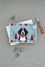 Load image into Gallery viewer, Winter Holiday Bernese Mountain Dog Greeting Cards -  Blank Note Cards – 8-Pack of Artist-Designed Cards with Envelopes