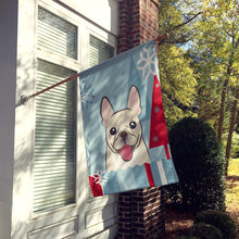 Load image into Gallery viewer, Winter Holiday French Bulldog Flag Canvas House Size BB1734CHF
