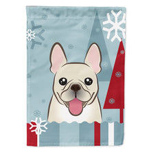 Load image into Gallery viewer, Winter Holiday French Bulldog Flag Canvas House Size BB1734CHF
