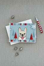 Load image into Gallery viewer, Winter Holiday French Bulldog Greeting Cards -  Blank Note Cards – 8-Pack of Artist-Designed Cards with Envelopes