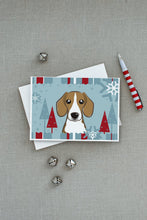 Load image into Gallery viewer, Winter Holiday Beagle Greeting Cards -  Blank Note Cards – 8-Pack of Artist-Designed Cards with Envelopes