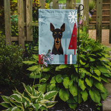 Load image into Gallery viewer, Winter Holiday Min Pin Garden Flag – Decorative Outdoor Yard Flag BB1736GF