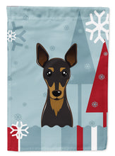 Load image into Gallery viewer, Winter Holiday Min Pin Garden Flag – Decorative Outdoor Yard Flag BB1736GF