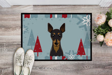 Load image into Gallery viewer, Winter Holiday Min Pin Doormat - 24x36 Decorative Floor Mat – Indoor/Outdoor Rug with Artistic Flair BB1736JMAT