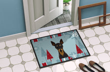 Load image into Gallery viewer, Winter Holiday Min Pin Doormat - 24x36 Decorative Floor Mat – Indoor/Outdoor Rug with Artistic Flair BB1736JMAT
